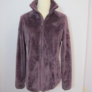 North Face Sweater Womens Small Full Zip Long Sleeve Purple‎ Fleece Jacket